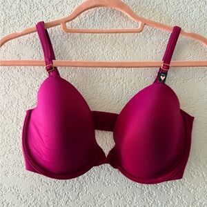 NWOT VICTORIA’S SECRET Lined Demi Lightly Padded Fuchsia Women’s Bra Size 32DDD